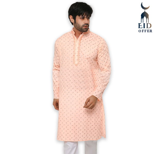 Special Cotton Panjabi for Men - Light Pink NZ-13514
