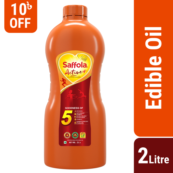 Saffola Active Oil (Blended Edible Vegetable Oil) 2 Litre