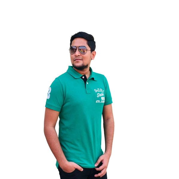 Cotton Polo Short Sleeve T-Shirt for Men (Peast Color) CPSM-PC-06