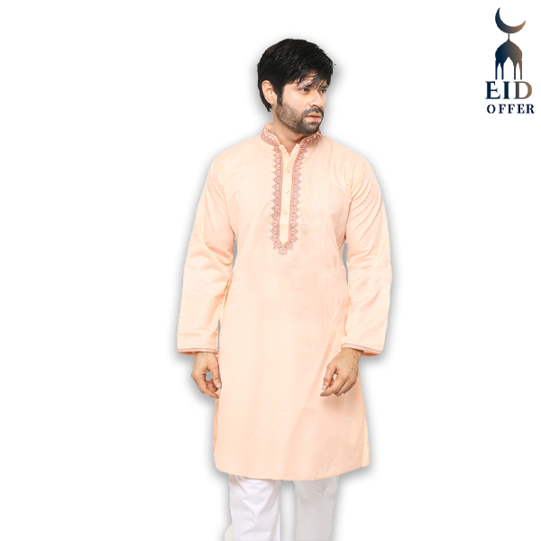 Special Cotton Panjabi for Men - Light Pink NZ-13511