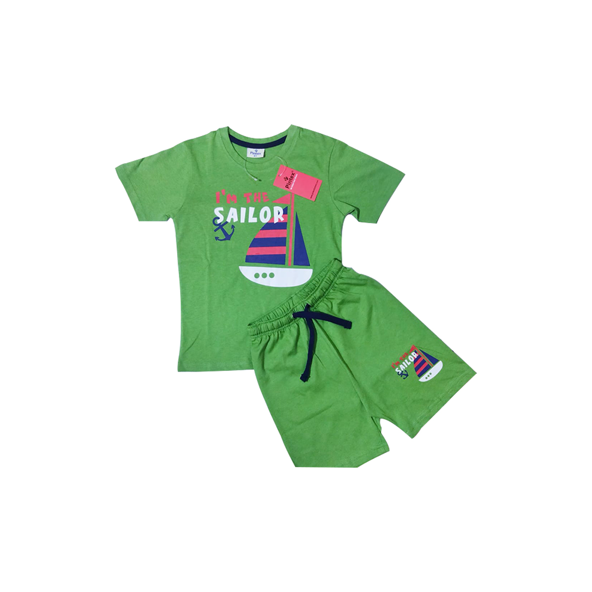 Boys Set: T-shirt & Pant.(green) Pbtp-4