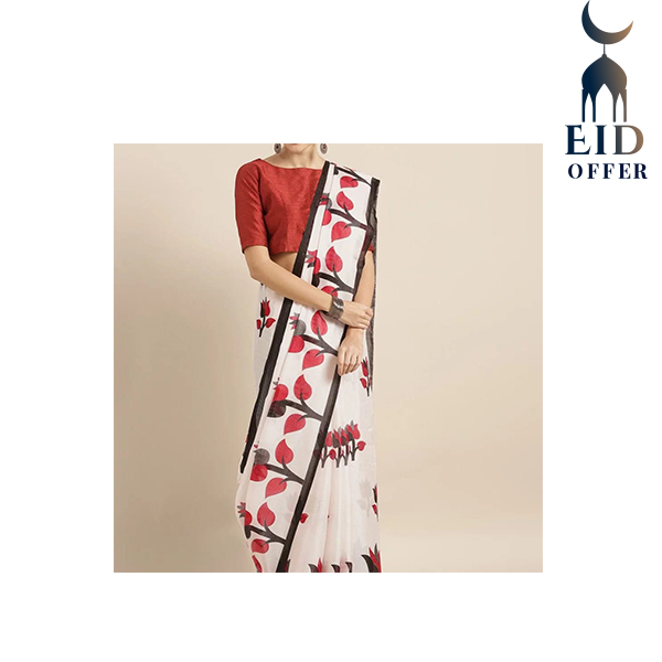 Printed Silk Saree With Blouse ESS01