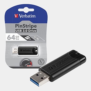 Verbatim 64GB PinStripe USB 3.0 Flash Drive