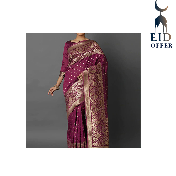 Printed Silk Saree With Blouse  ESS04