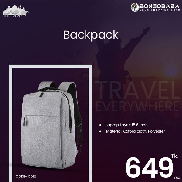 Anti Thift Laptop Backpack grey CDE-2