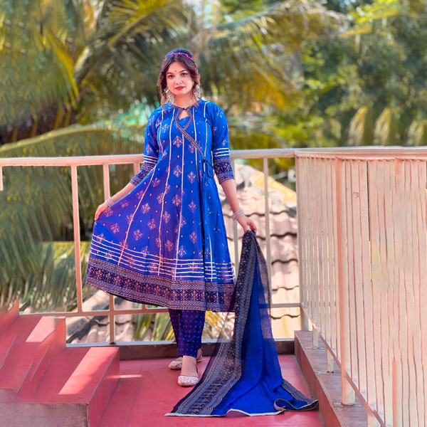 Premium Cotton Redimet Three Piece (Royal Blue) PCRTP-RB-06