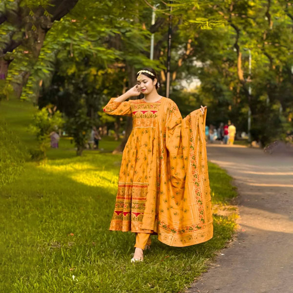 Pure Cotton Three Piece (Master Yellow Print) PCTP-MYP