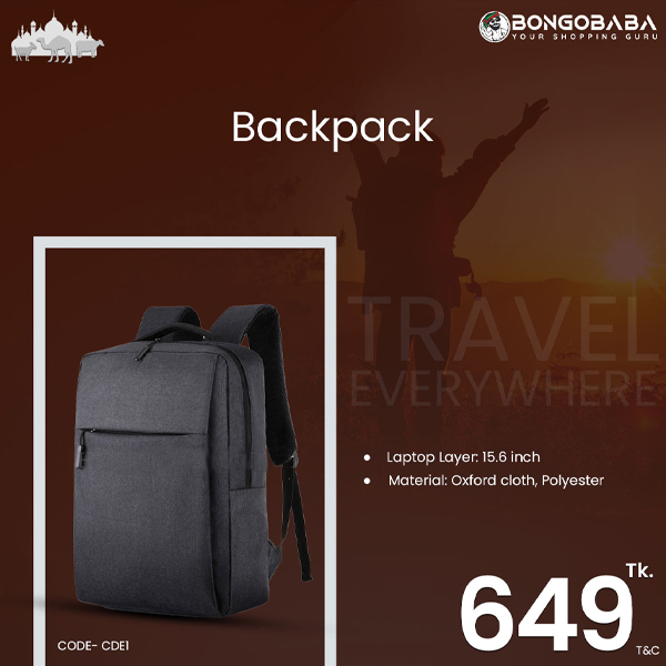 Anti Thift Laptop Backpack black CDE-1