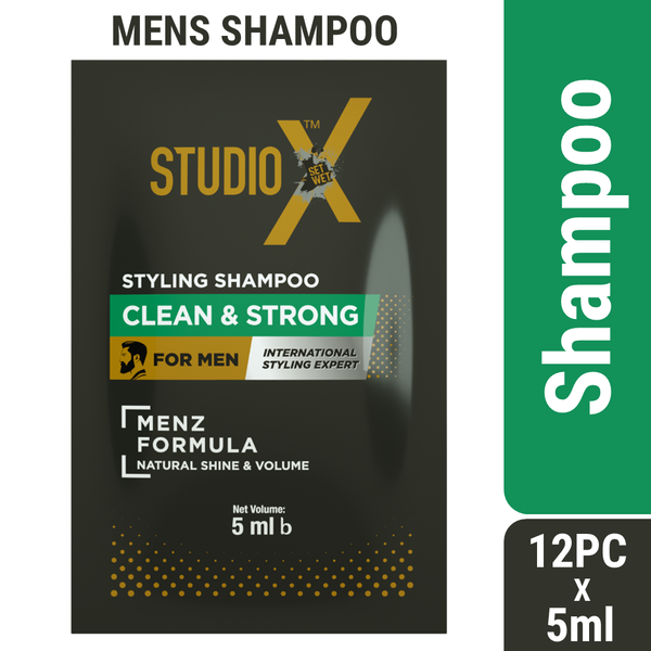 Studio X Clean & Strong Shampoo for Men (5ml X 12 pcs)