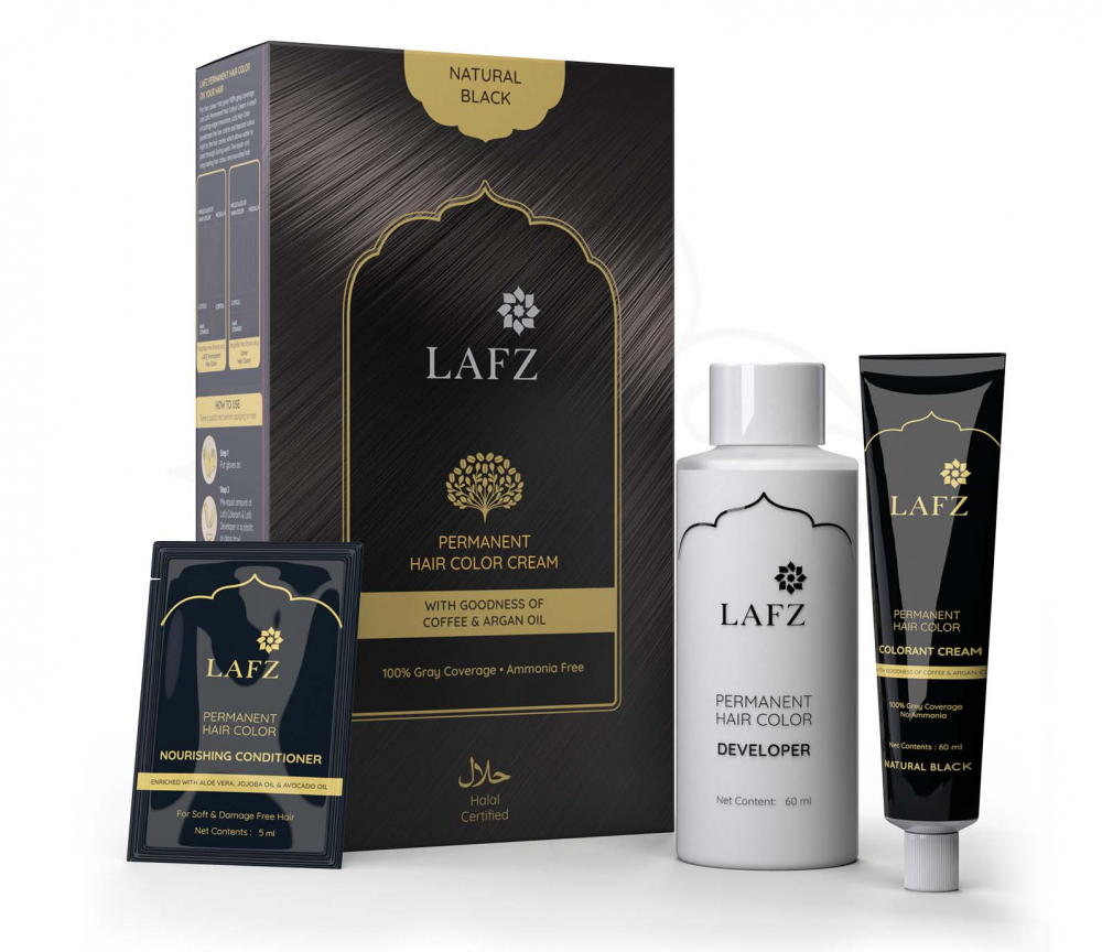 lafz Permanent Hair Color Cream - Natural Black LIP-114
