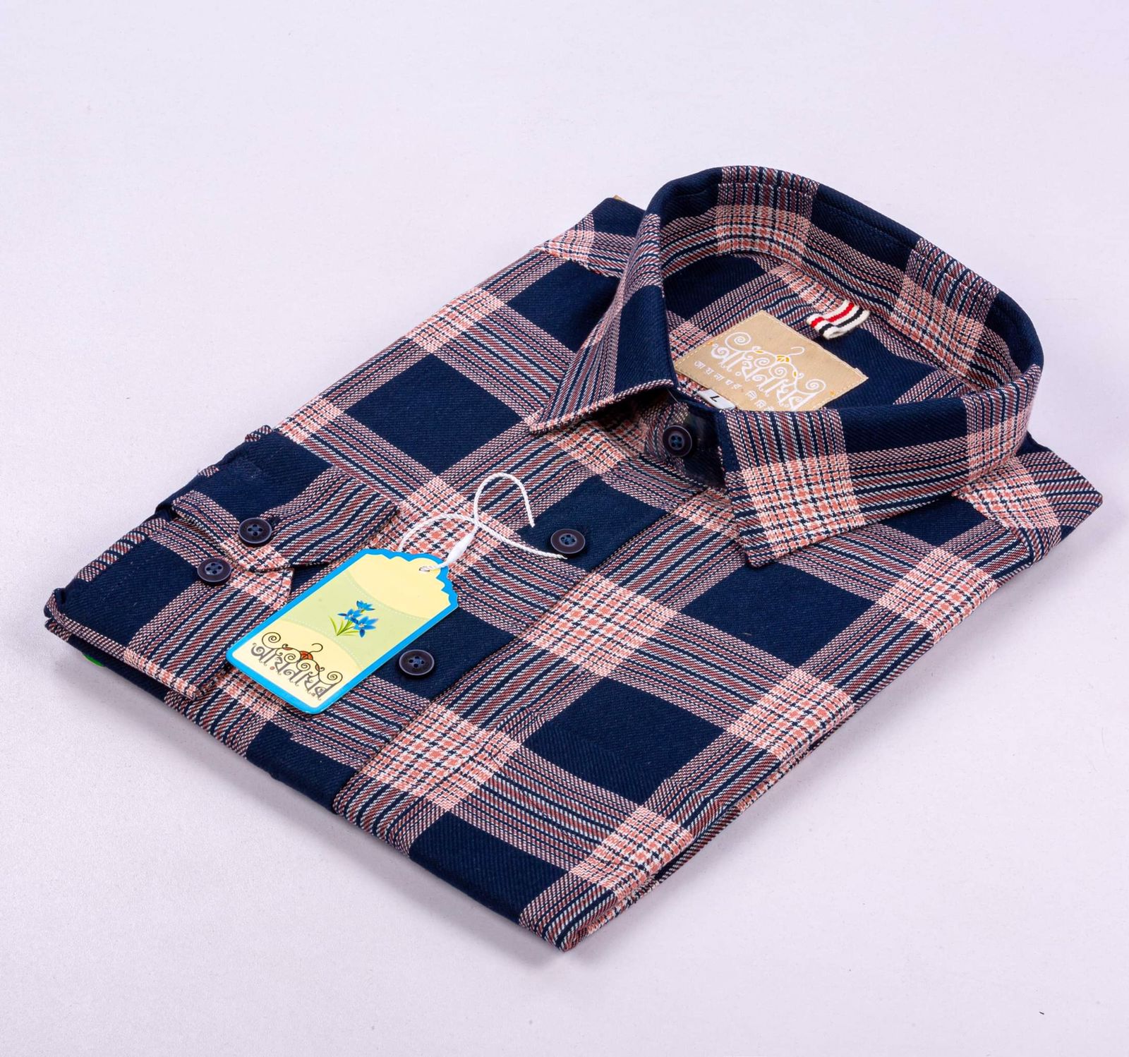 Casual Full Sleeve Cotton Shirt (Black check fomal shirt) BC-FS
