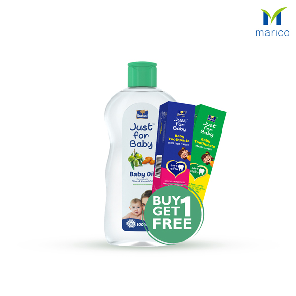 Parachute Just for Baby - Baby Oil 200ml (Toothpaste Free) m1078