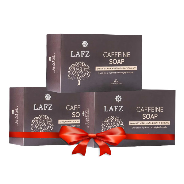 Pack of 3 LAFZ CAFFEINE SOAP, ANTI-AGEING SOAP, HYDRATES & REPAIRS SKIN (100 g) LCS-100g