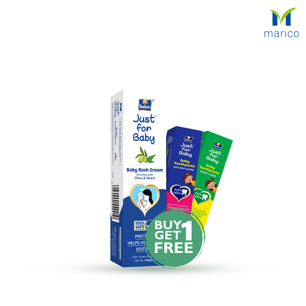 Parachute Just for Baby - Diaper Rash Cream 100g (Toothpaste Free) m1084