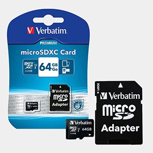 Verbatim Micro SDXC Card 64 GB (with Adapter)