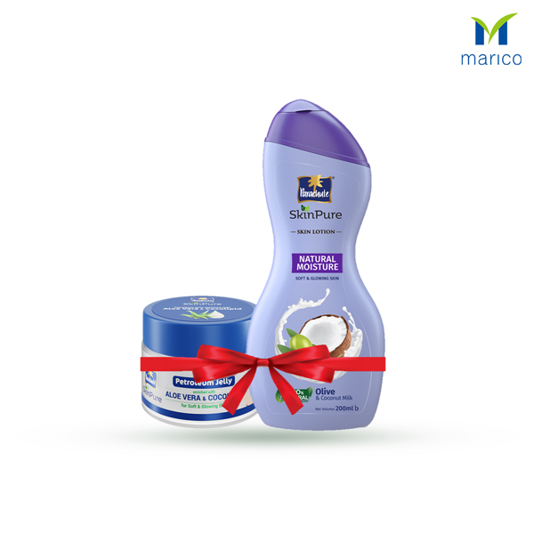 Parachute SkinPure Skin Lotion Natural Moisture 200ml (50ml Petroleum Jelly Free) m1064