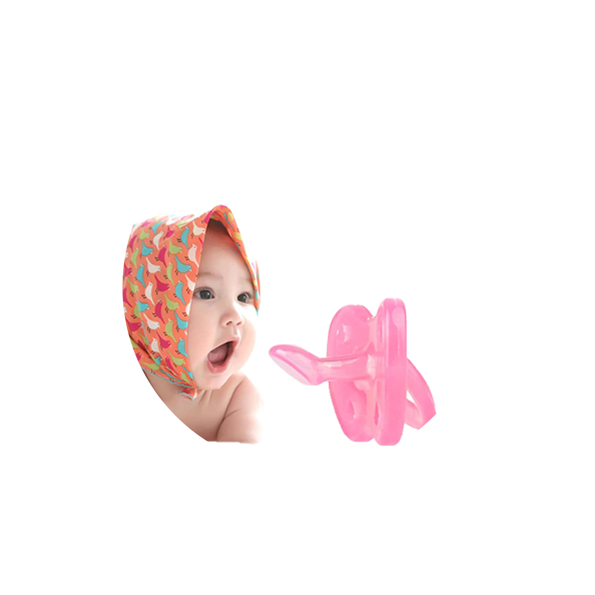 Baby Silicone Pacifier Butterfly Shape Hygienic Cap with Animal Pattern D81