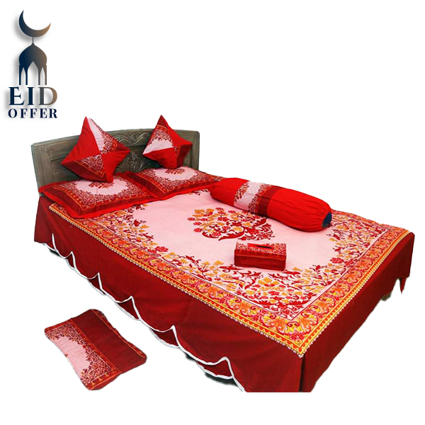 King Size Cotton Bed Sheet 8 pcs Set ASB33